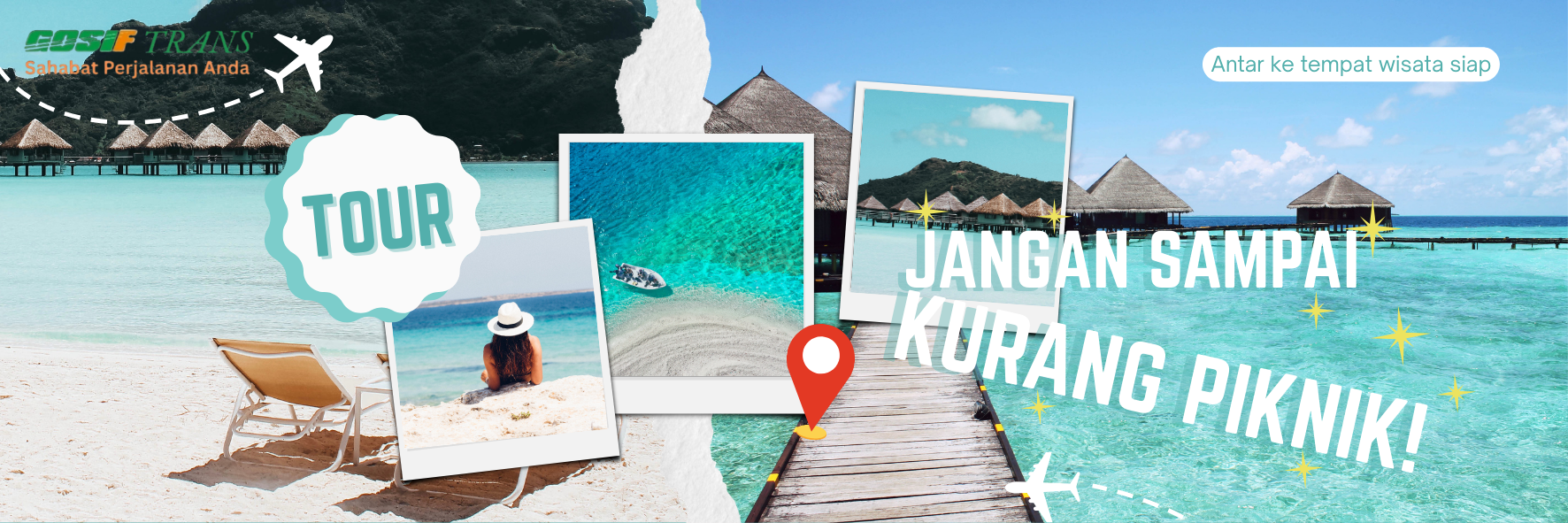 Antar ke tempat wisata siap